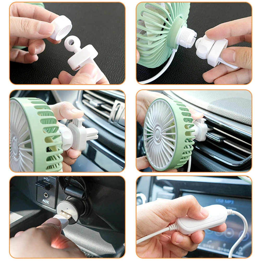 Fashionable USB Car Fan Automobile 360 Degree Rotation ABS Colorful LED Rubber Holder
Fashionable USB Car Fan Automobile 360 Degree Rotation ABS Colorful LED Rubber Holder