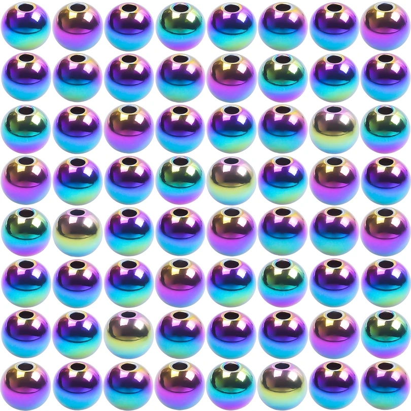 50pcs/Lot Kralen Rainbow Stainless Steel Beads For Jewelry Making Supplies DIY Jewellry Findings Earrings Components 4-6mm Bead
50pcs/Lot Kralen Rainbow Stainless Steel Beads For Jewelry Making Supplies DIY Jewellry Findings Earrings Components 4-6mm Bead