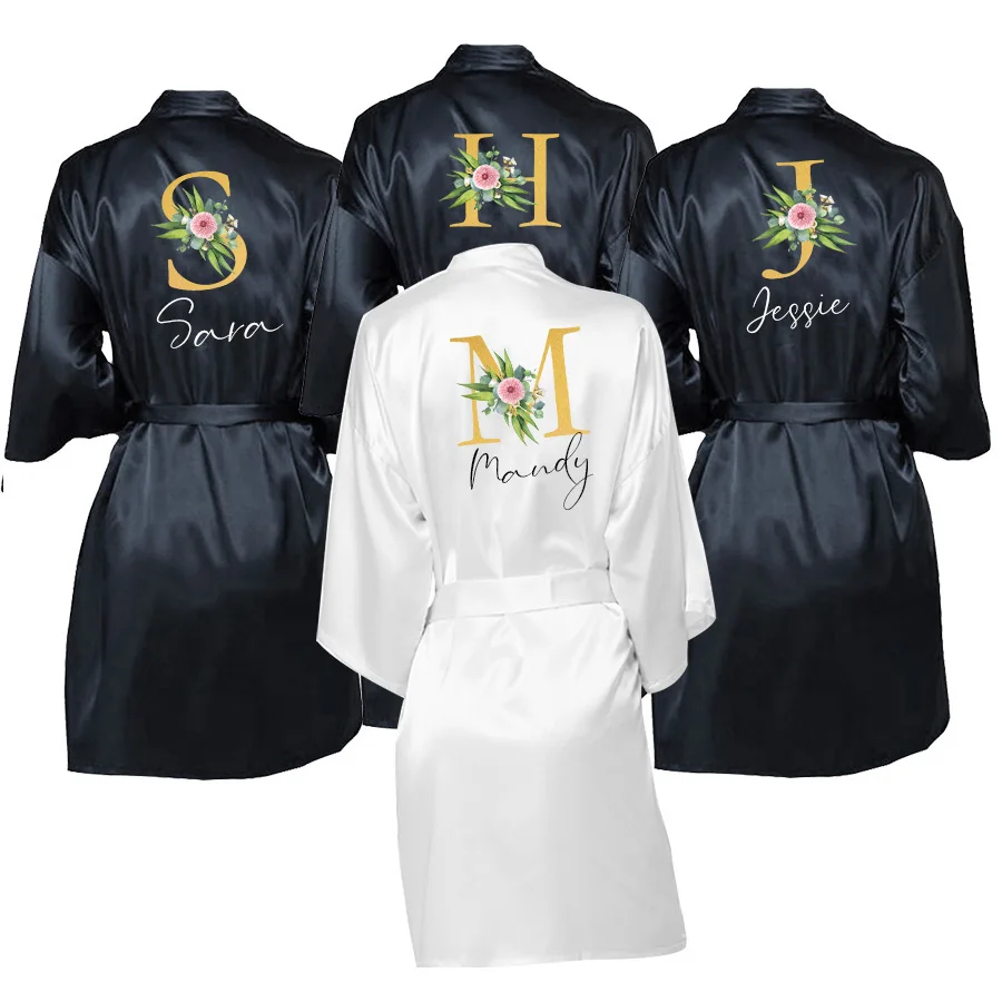 Wedding Dressing Gown Personalised Names BRIDE&Bridesmaid Satin Custom Robes for Gifts Mother of Bride/Groom Squad Sleepingwear
Wedding Dressing Gown Personalised Names BRIDE&Bridesmaid Satin Custom Robes for Gifts Mother of Bride/Groom Squad Sleepingwear