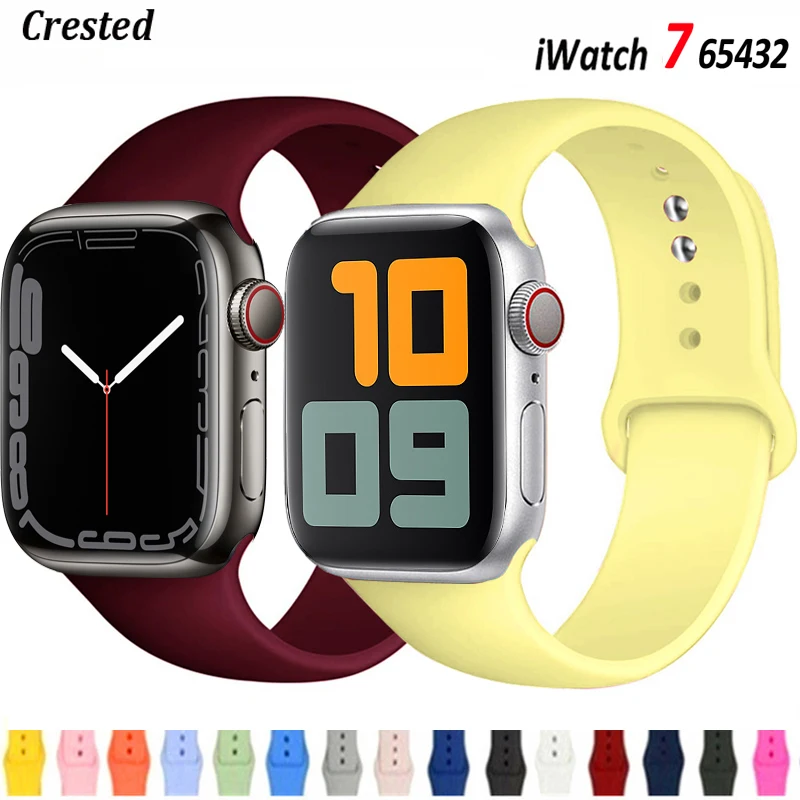 Silicone strap For Apple Watch band 44mm 40mm 42mm 38mm 40 44 mm 3 4 5 6 se correa watchband bracelet iWatch series 7 41mm 45mm
Silicone strap For Apple Watch band 44mm 40mm 42mm 38mm 40 44 mm 3 4 5 6 se correa watchband bracelet iWatch series 7 41mm 45mm