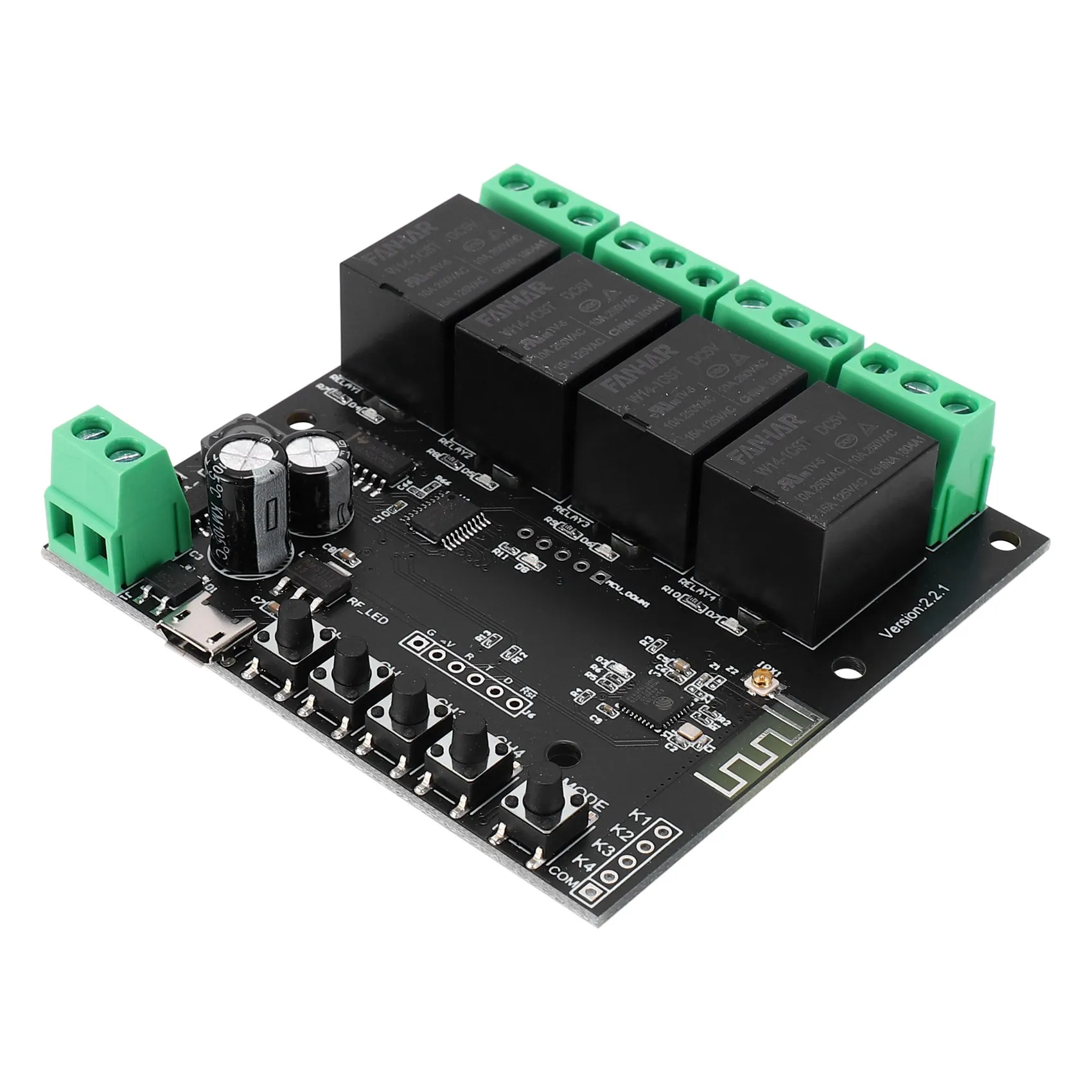 4CH Tuya Switch WiFi Switch Module Wireless Relay Smart Life APP Remote Control Smart Timer for Smart Home Switch
4CH Tuya Switch WiFi Switch Module Wireless Relay Smart Life APP Remote Control Smart Timer for Smart Home Switch