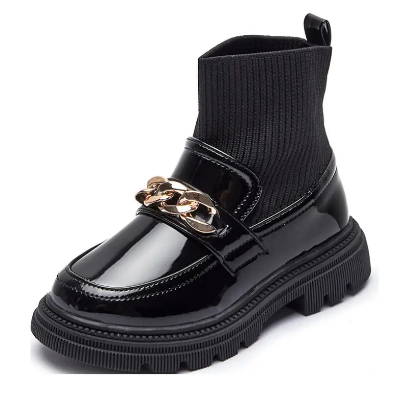 Girls Boots Spring-Fall Kids Martin Boots Knitted Children's Short Botas PU Leather Waterproof Martin Bottes Little Baby Shoes
Girls Boots Spring-Fall Kids Martin Boots Knitted Children's Short Botas PU Leather Waterproof Martin Bottes Little Baby Shoes