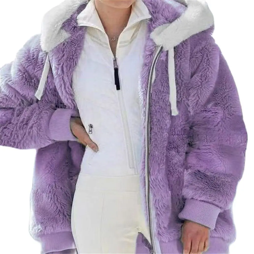 2021 Winter Women's Coat Fashion Casual Stitching Plaid Ladies Clothes Hooded Zipper Ladies Coat Cashmere Women Jacket
2021 Winter Women's Coat Fashion Casual Stitching Plaid Ladies Clothes Hooded Zipper Ladies Coat Cashmere Women Jacket
