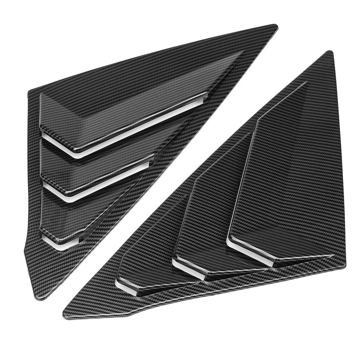 

For Honda Civic 2022 2023 Sedan Rear Side Vent Quarter Window Louver Shutter Cover Carbon Fiber Color