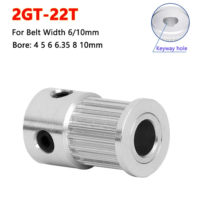 1pc 22 Teeth 2GT Timing Pulley Keyway Bore 4 5 6 6.35 8 10 MM 22T GT2 Synchronous Wheel For Width 6mm 10mm Belt 3D Printer Parts
1pc 22 Teeth 2GT Timing Pulley Keyway Bore 4 5 6 6.35 8 10 MM 22T GT2 Synchronous Wheel For Width 6mm 10mm Belt 3D Printer Parts