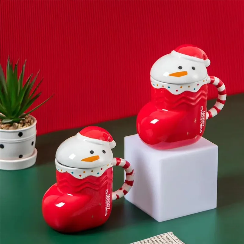 440ml 3D Snowman Christmas Boots Shape Ceramic Coffee Mug with Lid Porcelain Oatmeal Water Milk Coffee Cup Xmas Gifts for Kids
440ml 3D Snowman Christmas Boots Shape Ceramic Coffee Mug with Lid Porcelain Oatmeal Water Milk Coffee Cup Xmas Gifts for Kids