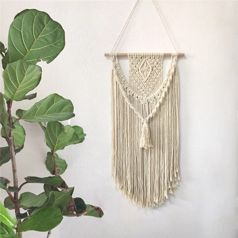 Hand-woven Wall Hanging Macrame Tapestry Cotton Rope Tassel Pendant Bohemia Tapestry Wedding Background living-room Decoration
Hand-woven Wall Hanging Macrame Tapestry Cotton Rope Tassel Pendant Bohemia Tapestry Wedding Background living-room Decoration