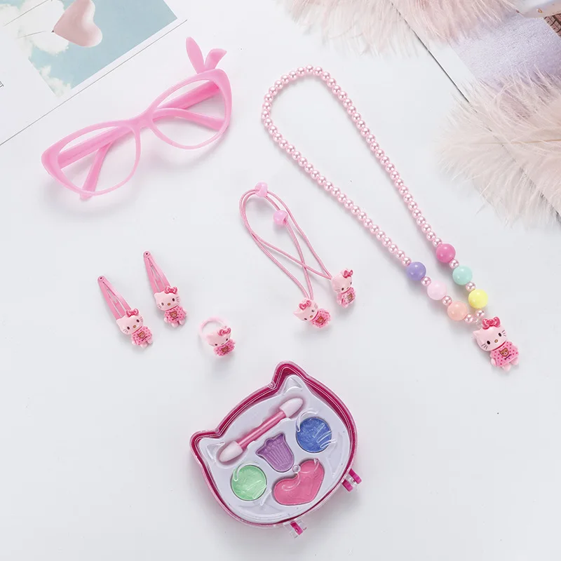 A set Kawaii Sanrio Hello Kittys Anime accessories necklace bracelet set princess hair clip children's Cute birthday gift toys
A set Kawaii Sanrio Hello Kittys Anime accessories necklace bracelet set princess hair clip children's Cute birthday gift toys