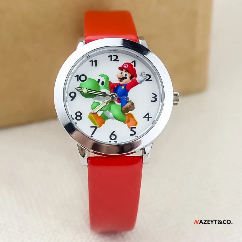 Детские часы с ремешком из мультфильма Super Mario, милые кварцевые часы с рисунком братьев Марио, аниме, фигура Йоши, подарки на день рождения
Детские часы с ремешком из мультфильма Super Mario, милые кварцевые часы с рисунком братьев Марио, аниме, фигура Йоши, подарки на день рождения