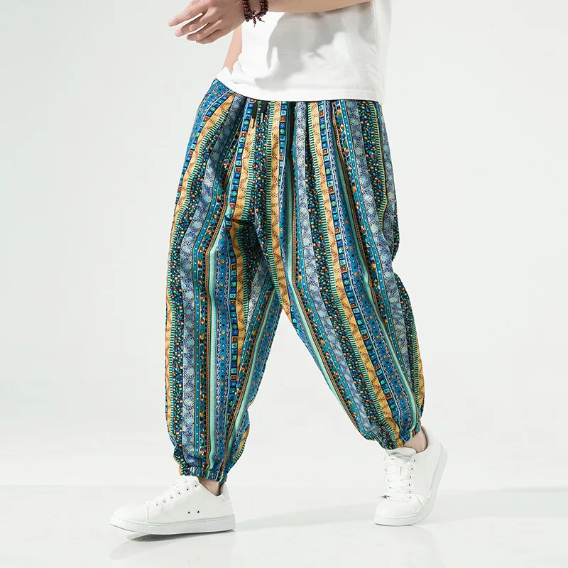 Women Boho Harem Pants Loose Oversized Cotton Linen Streetwear Hip Hop Dance Trousers Ethnic Print Hippie Pants
Women Boho Harem Pants Loose Oversized Cotton Linen Streetwear Hip Hop Dance Trousers Ethnic Print Hippie Pants