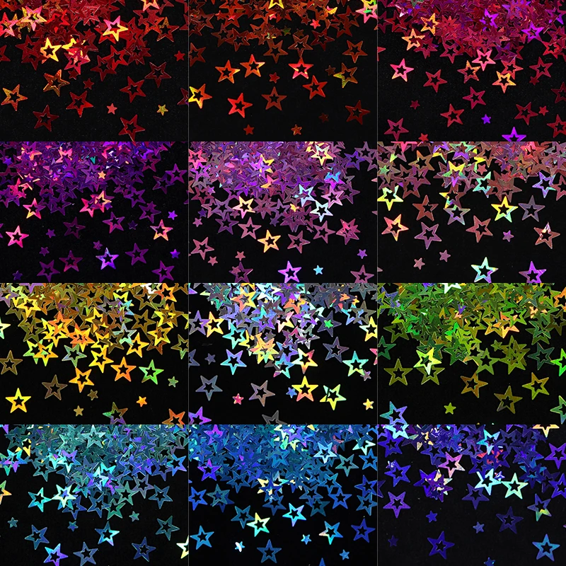 12 Colors Holographic Star Sequins Glitter For Resin Mold Fillings Hollow Star Nail Art Flakes DIY Accessories Jewelry Making
12 Colors Holographic Star Sequins Glitter For Resin Mold Fillings Hollow Star Nail Art Flakes DIY Accessories Jewelry Making