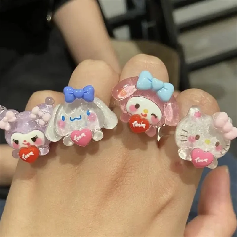 Cute Sanrio Kuromi Ring Girls' Heart Cartoon Pochacco Ring Men and Women Give Girlfriend Adjustable Ring Birthday Gift
Cute Sanrio Kuromi Ring Girls' Heart Cartoon Pochacco Ring Men and Women Give Girlfriend Adjustable Ring Birthday Gift