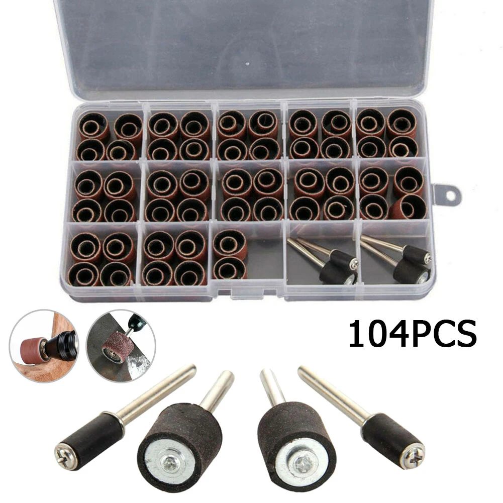 104Pcs/set Sanding Drum Kit With Extension Rod Abrasive Rotary Tool Sanding Drum Grinding Head For Metal Surface Cleaning Tools
104Pcs/set Sanding Drum Kit With Extension Rod Abrasive Rotary Tool Sanding Drum Grinding Head For Metal Surface Cleaning Tools