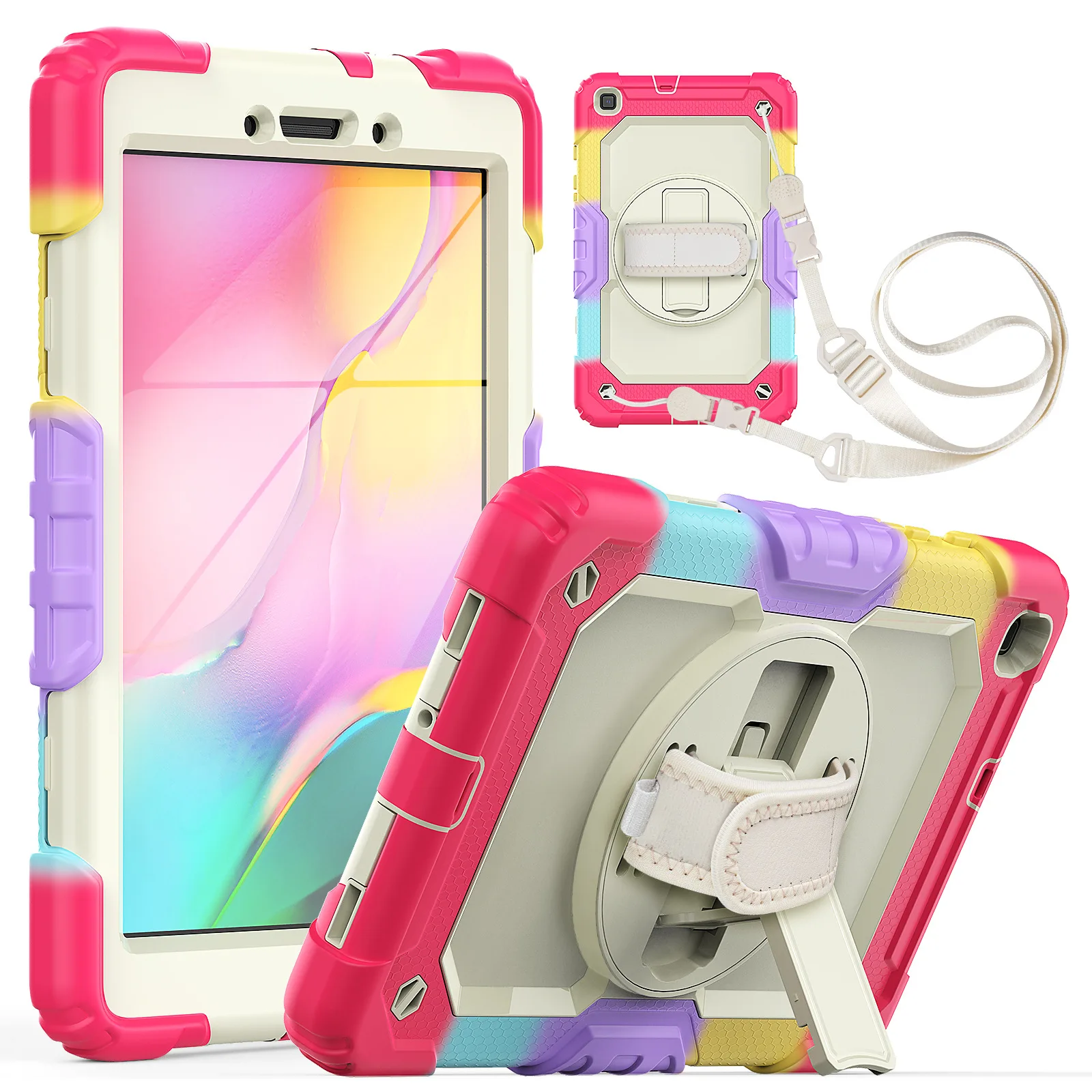Tablet Case for Samsung Tab A8 T290 T295 Colorful Contrast Protective Cover Tab A7 T500 T505 T307 Shell with Rotating Bracket
Tablet Case for Samsung Tab A8 T290 T295 Colorful Contrast Protective Cover Tab A7 T500 T505 T307 Shell with Rotating Bracket