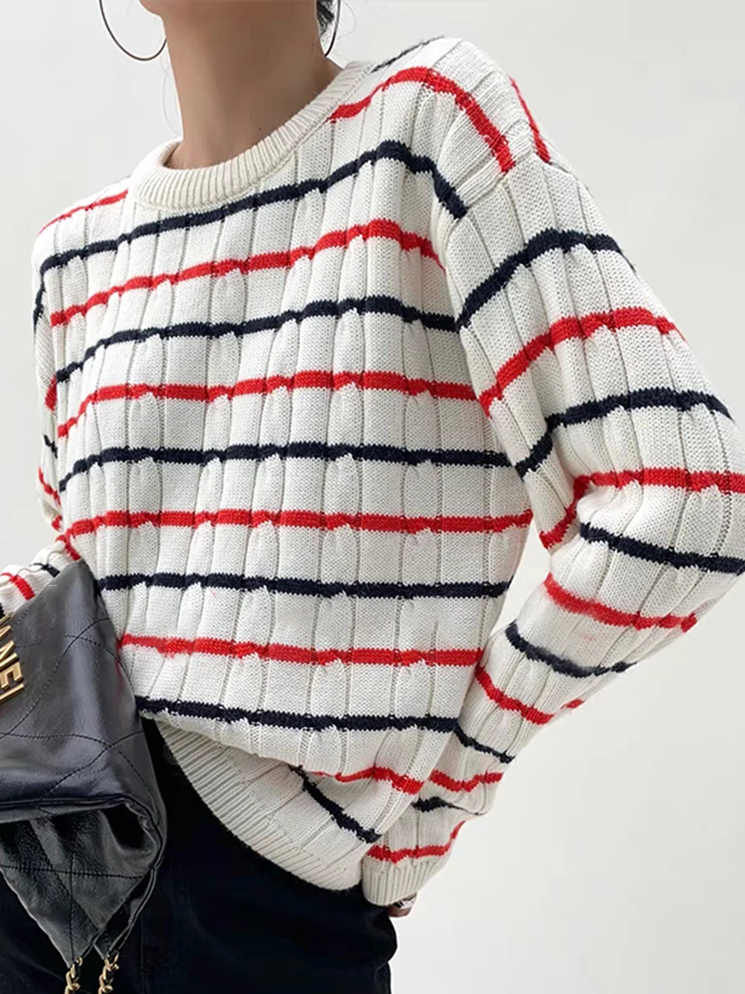 Striped Wool Thicked Sweaters Woman 2022 Autumn Winter Long Sleeve O Neck Pullovers Femme Casual Vintage Classic Warm Jumper Top
Striped Wool Thicked Sweaters Woman 2022 Autumn Winter Long Sleeve O Neck Pullovers Femme Casual Vintage Classic Warm Jumper Top