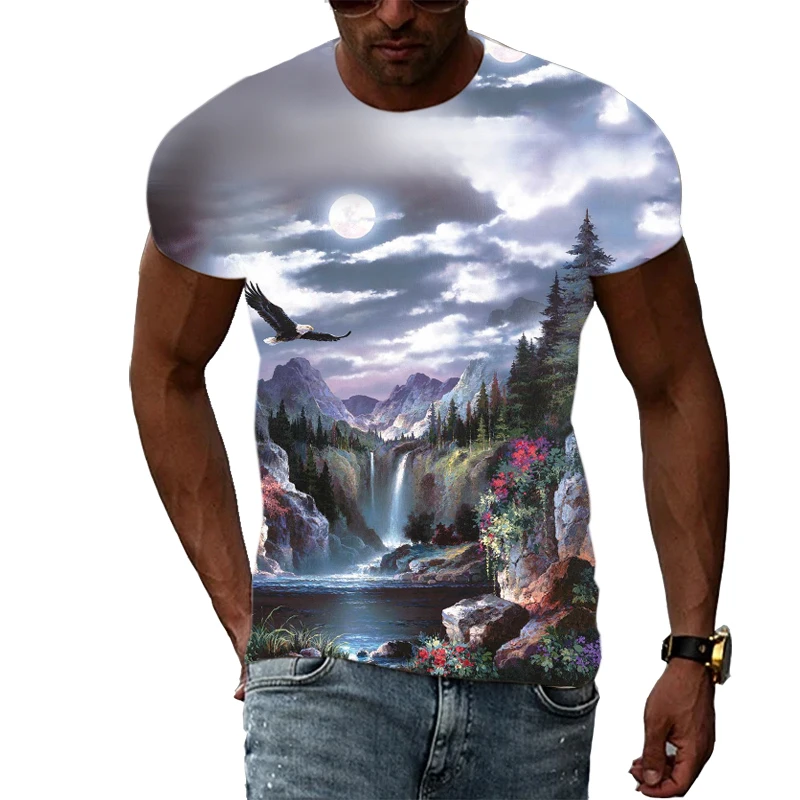 Summer New Bird Of Prey Series Eagle Pattern Fashion Men's Trend 3D Personality Hip-hop Harajuku Print Short-Sleeved Top T-shirt
Summer New Bird Of Prey Series Eagle Pattern Fashion Men's Trend 3D Personality Hip-hop Harajuku Print Short-Sleeved Top T-shirt