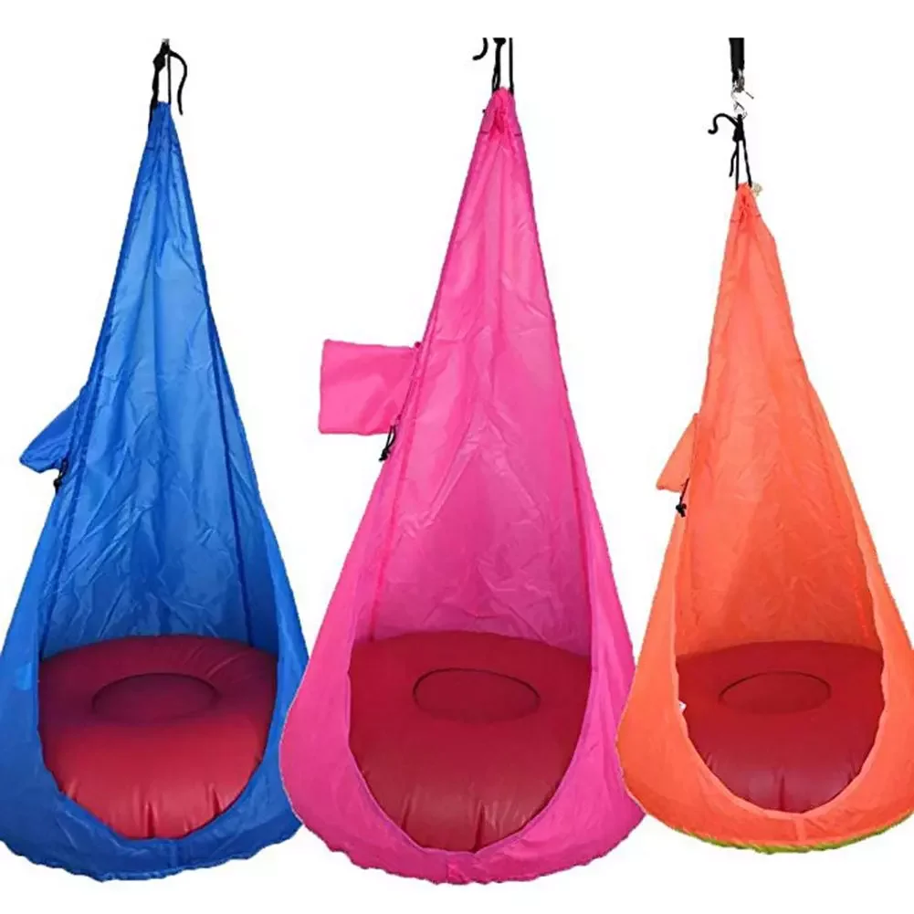Home Hammock Chair Child Durable Kids Swing Pod Comfortable Hanging Seat for Indoor Outdoor Use with Iatable Cushion
Home Hammock Chair Child Durable Kids Swing Pod Comfortable Hanging Seat for Indoor Outdoor Use with Iatable Cushion