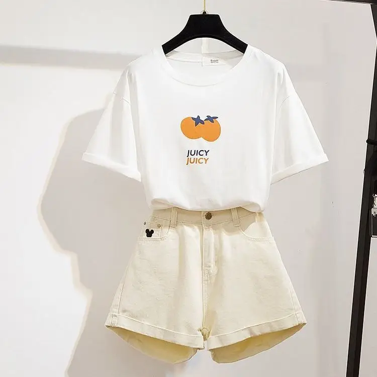 Women's Clothing Outfits for Summer 2023 New ArrivalFashion Short Sleeve T-shirt with Wide Leg Shorts Two Piece Suit Trend
Women's Clothing Outfits for Summer 2023 New ArrivalFashion Short Sleeve T-shirt with Wide Leg Shorts Two Piece Suit Trend
