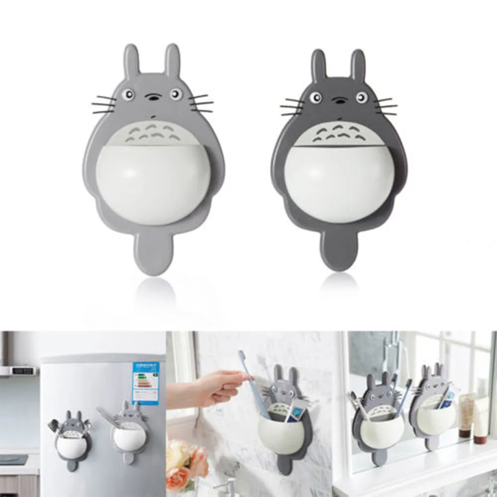 Home Bathroom Cute Totoro Multifunctional Plastic Toothbrush Holder with Suction Cup 15.1*5.4*24.4cm Wall Mount Holder
Home Bathroom Cute Totoro Multifunctional Plastic Toothbrush Holder with Suction Cup 15.1*5.4*24.4cm Wall Mount Holder