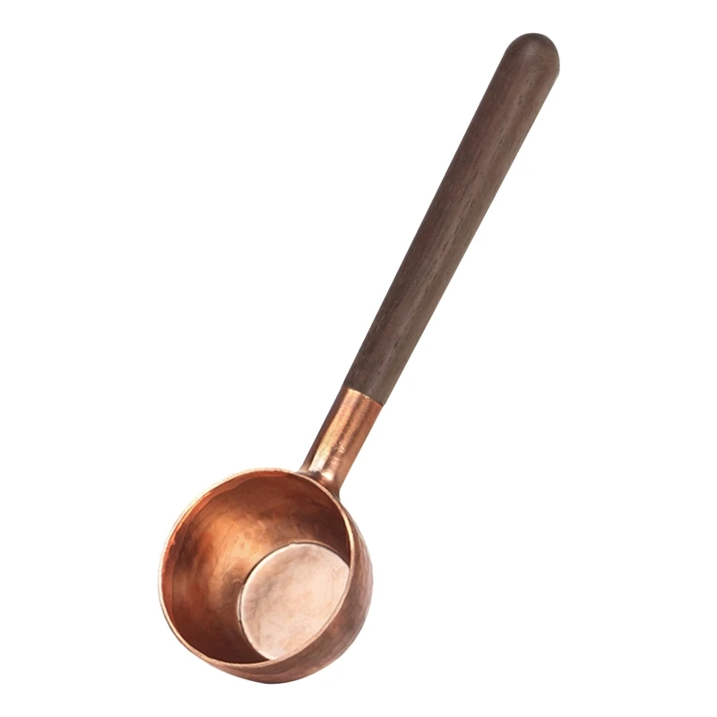 Copper Coffee Measuring Scoop Walnut Wooden Handle Spoon Bar Kitchen Home Baking Tool
Copper Coffee Measuring Scoop Walnut Wooden Handle Spoon Bar Kitchen Home Baking Tool