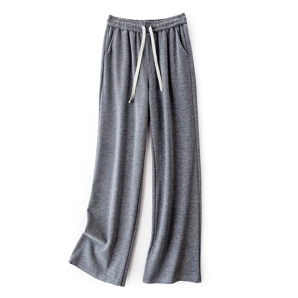 High Weight Wide Leg Pants for Women 2023 Autumn Winter Fake Cashmere Drawstring Knitted Casual Pants Straight Leg Capris Pants
High Weight Wide Leg Pants for Women 2023 Autumn Winter Fake Cashmere Drawstring Knitted Casual Pants Straight Leg Capris Pants