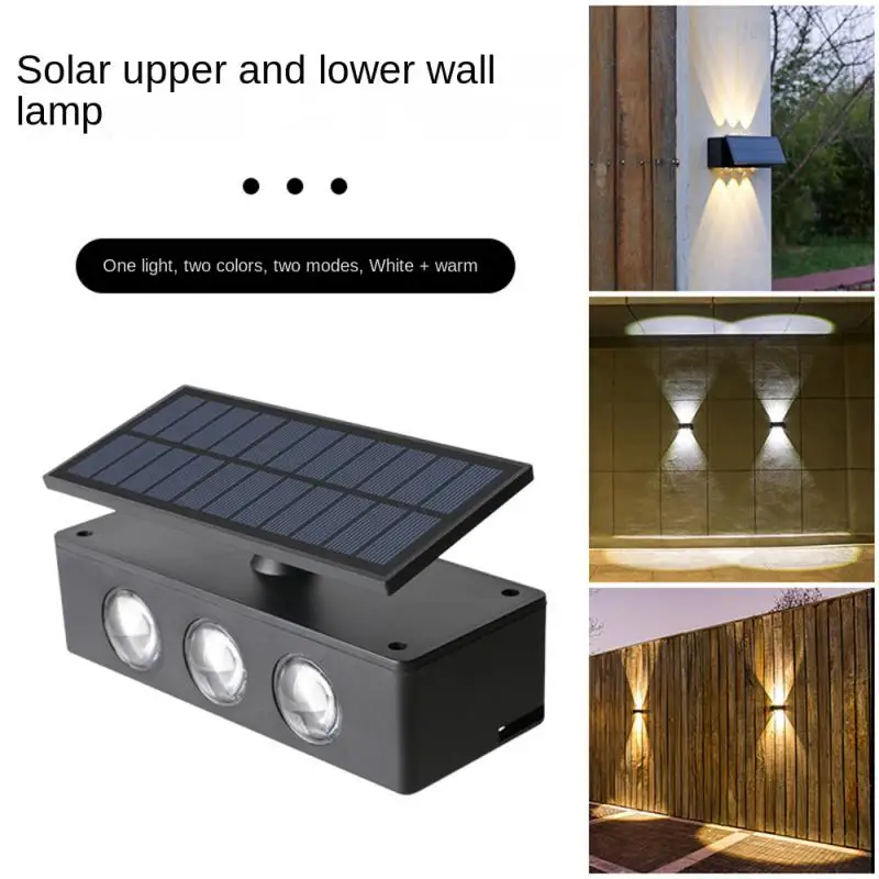 6LED Super Bright Solar Wall Lamp Upper And Lower Emitting Wall Lamp Villa Courtyard Decor Lamp Outdoor Waterproof Spotlight
6LED Super Bright Solar Wall Lamp Upper And Lower Emitting Wall Lamp Villa Courtyard Decor Lamp Outdoor Waterproof Spotlight