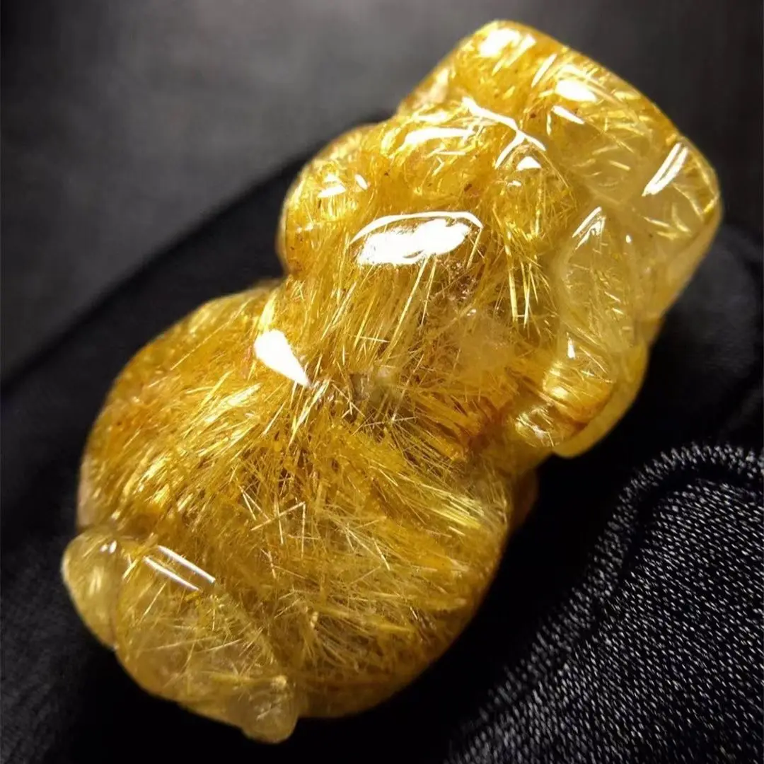 Natural Gold Rutilated Quartz Pendant Jewelry For Woman Man Wealth Gift 33x20x18mm PiXiu/PiYao Beads Crystal Gemstone AAAAA
Natural Gold Rutilated Quartz Pendant Jewelry For Woman Man Wealth Gift 33x20x18mm PiXiu/PiYao Beads Crystal Gemstone AAAAA