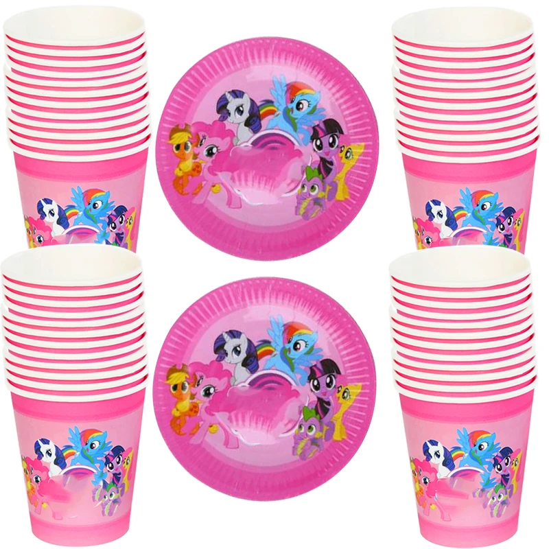 60pcs/lot Kids Boys Favors Decorate Cups Plates My Little Pony Dishes Glass Happy Birthday Events Party Tableware Set Princess
60pcs/lot Kids Boys Favors Decorate Cups Plates My Little Pony Dishes Glass Happy Birthday Events Party Tableware Set Princess