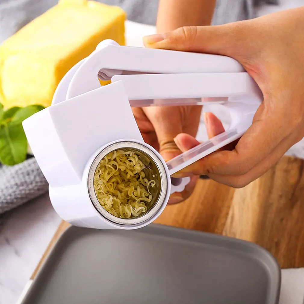 

Hand-cranked Multipurpose Rotary Cheese Grater With Stainless Steel Drums Handheld Grinder Parmesan Cheddar Chocolate Vegetable