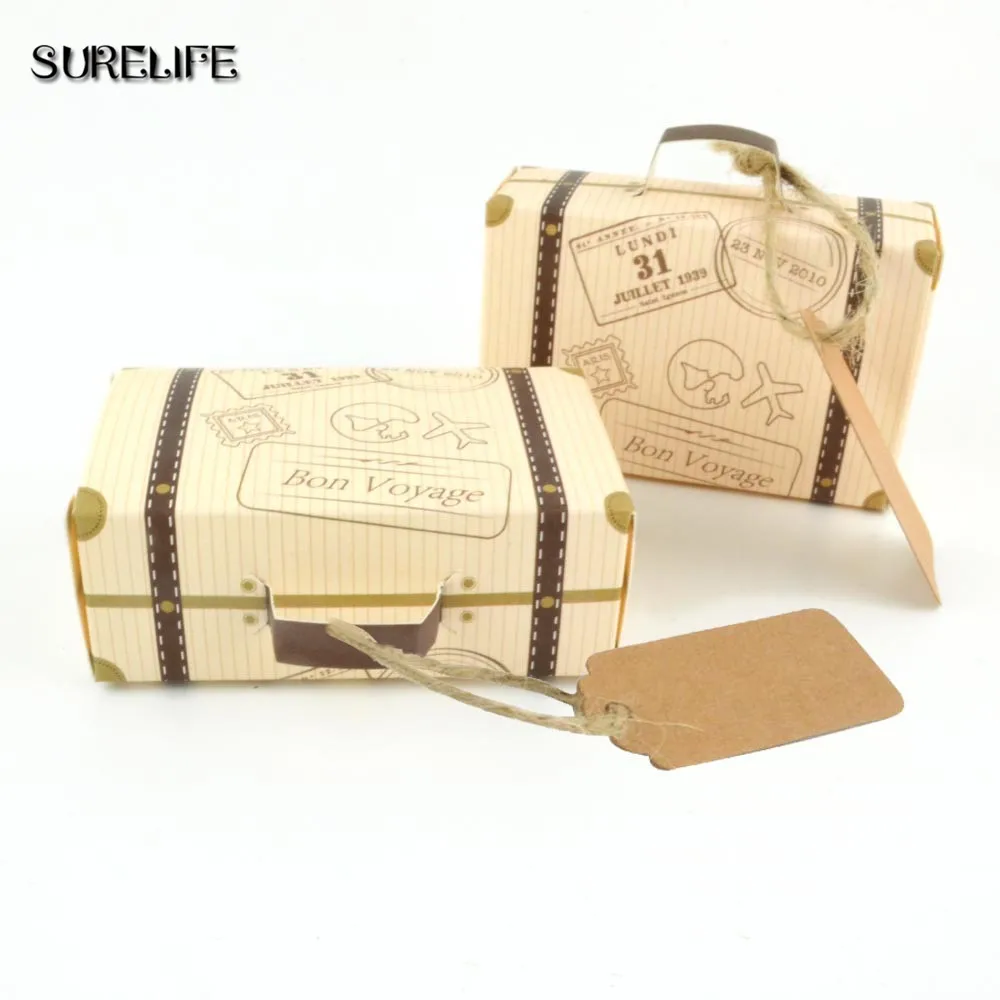 100pcs Creative Mini Suitcase Candy Box Candy Packaging Carton Wedding Gift Box Event Party Supplies Wedding favors with Card
100pcs Creative Mini Suitcase Candy Box Candy Packaging Carton Wedding Gift Box Event Party Supplies Wedding favors with Card