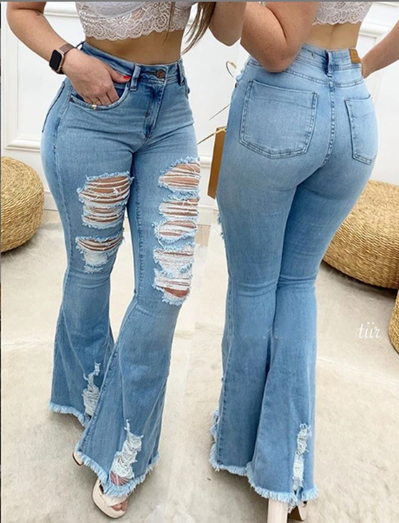 Flare Jeans Women Ripped Wide Leg Jeans Denim Trousers Vintage Bell Bottom Jeans High Waist Pants Ladies Push Up Calca Jeans New
Flare Jeans Women Ripped Wide Leg Jeans Denim Trousers Vintage Bell Bottom Jeans High Waist Pants Ladies Push Up Calca Jeans New