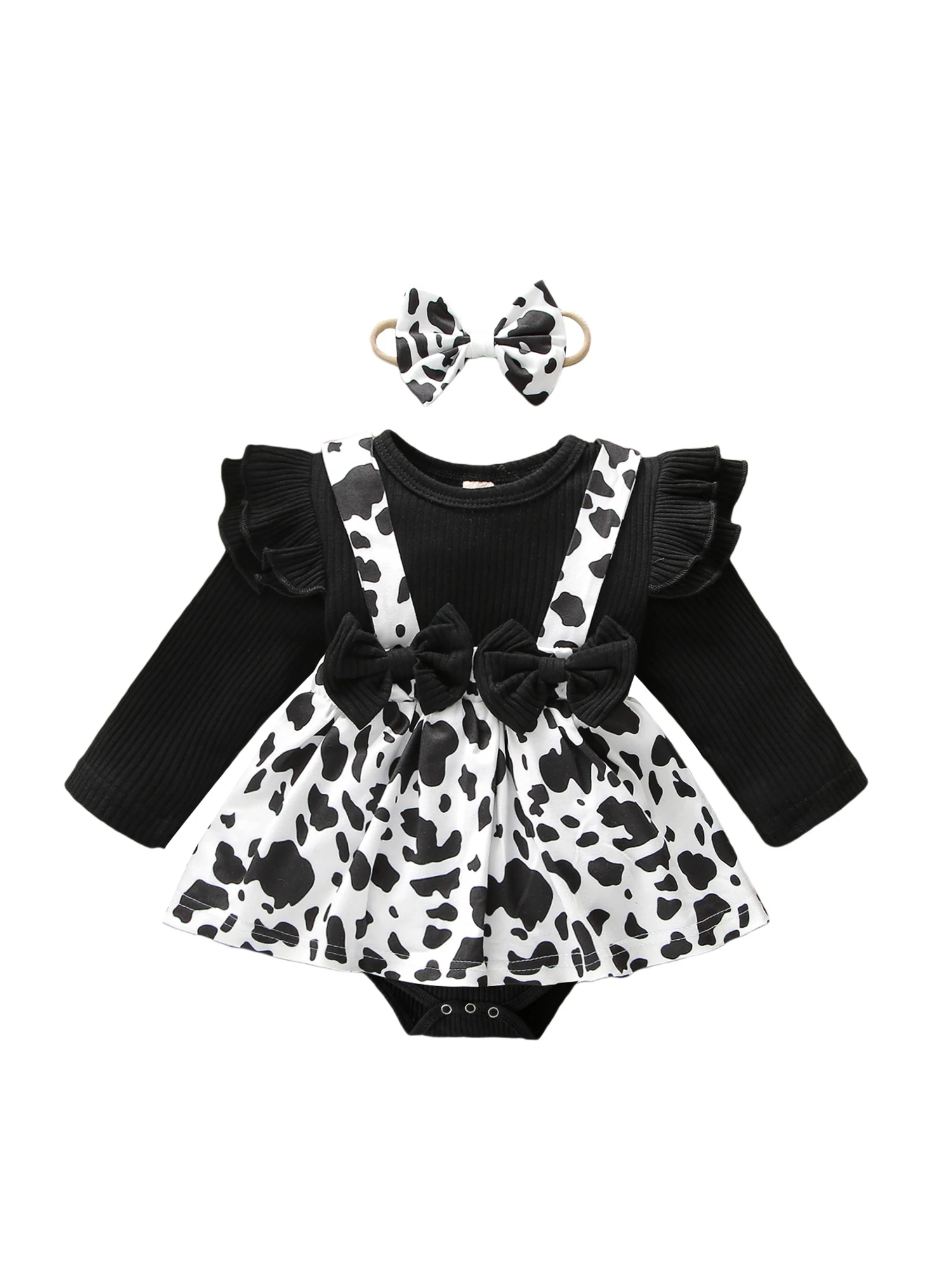 Newborn Baby Girls Ruffle Romper Long Sleeve Knitted Bodysuits Suspender Skirt Infant Overall with Headband
Newborn Baby Girls Ruffle Romper Long Sleeve Knitted Bodysuits Suspender Skirt Infant Overall with Headband