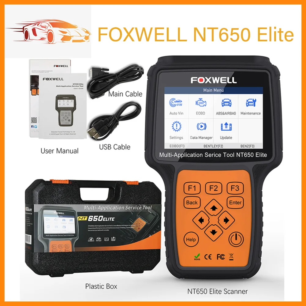 FOXWELL NT650 Elite OBD OBD2 Automotive Scanner with 11 Special Function ABS SRS A/F BRT DPF Oil Reset 26 Reset Diagnostic Tool
FOXWELL NT650 Elite OBD OBD2 Automotive Scanner with 11 Special Function ABS SRS A/F BRT DPF Oil Reset 26 Reset Diagnostic Tool