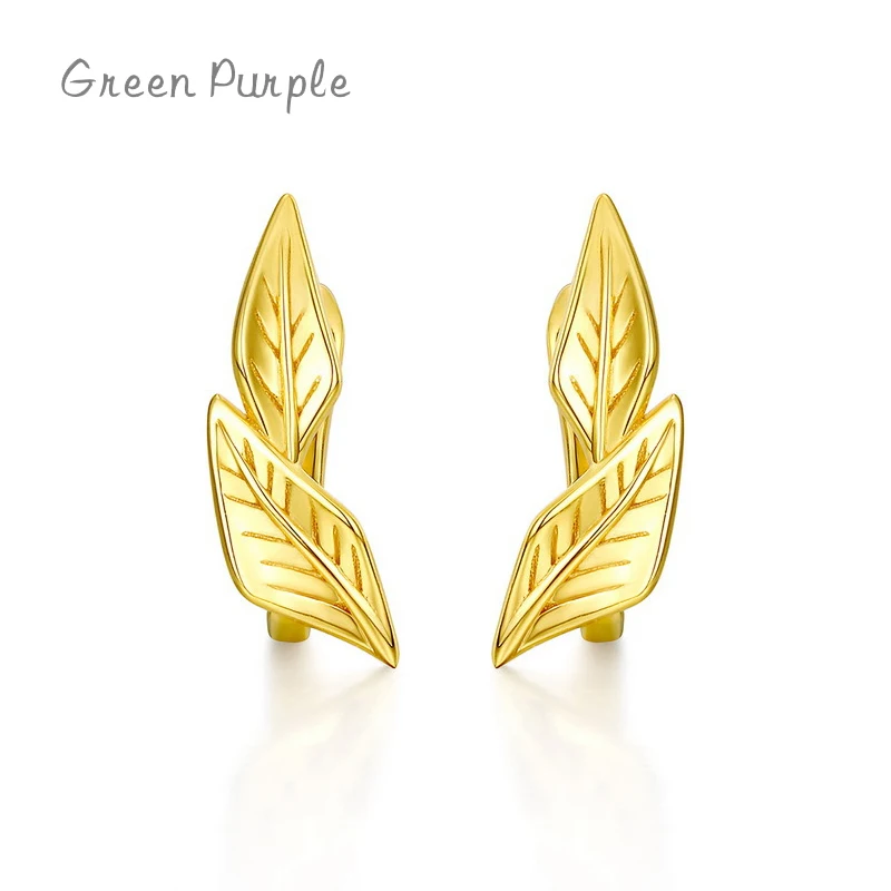 Real 925 Sterling Silver Vintage Leaf Earrings Luxury 14k Gold Plated Hoop Earrings For Women Anniversary Gift Fine Jewelry 1611
Real 925 Sterling Silver Vintage Leaf Earrings Luxury 14k Gold Plated Hoop Earrings For Women Anniversary Gift Fine Jewelry 1611