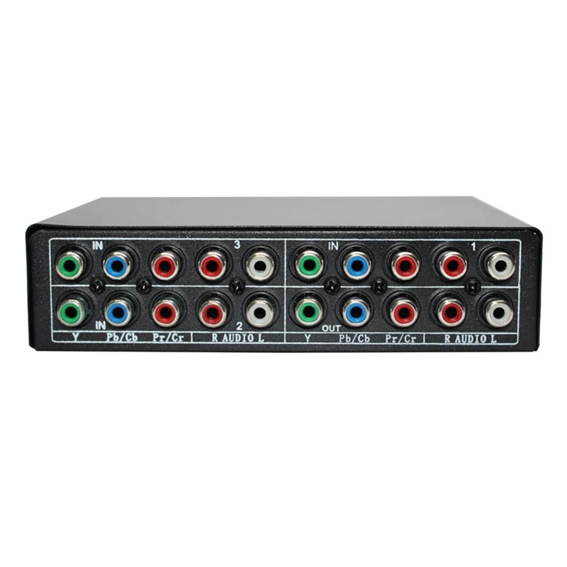 RGB Component Switch Selector 5 RCA 3-Way YPBPR Cable Component Switch AV Switcher for PS2 Wii DVD Player TV
RGB Component Switch Selector 5 RCA 3-Way YPBPR Cable Component Switch AV Switcher for PS2 Wii DVD Player TV