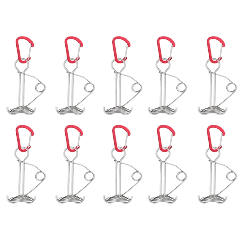 10Pcs/Set Spiral Shaped Spring Octopus Deck Peg With Carabiner Hook Wind Rope Buckles For Camping Hiking Deck
10Pcs/Set Spiral Shaped Spring Octopus Deck Peg With Carabiner Hook Wind Rope Buckles For Camping Hiking Deck