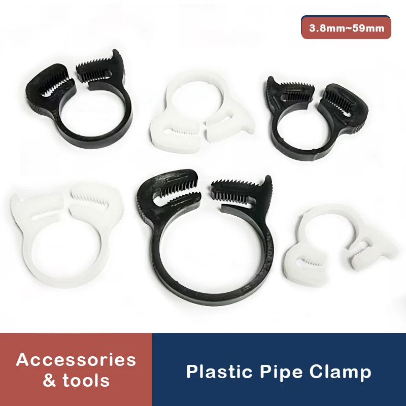 Пластиковые хомуты для шлангов 3.8~59 мм, набор из 10 штук
Пластиковые хомуты для шлангов 3.8~59 мм, набор из 10 штук
