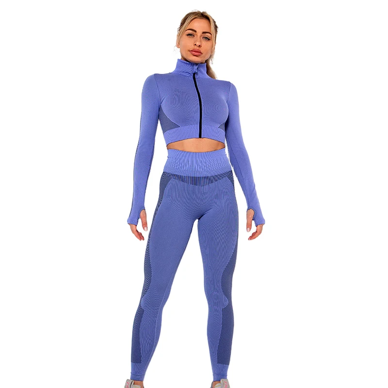 Lady Jacket Stand Collar Zipper Fitness Suit Winter Women Pants Hip Lift Set Seamless Stripe Girl Top Quick Dry Yoga Tracksuit
Lady Jacket Stand Collar Zipper Fitness Suit Winter Women Pants Hip Lift Set Seamless Stripe Girl Top Quick Dry Yoga Tracksuit
