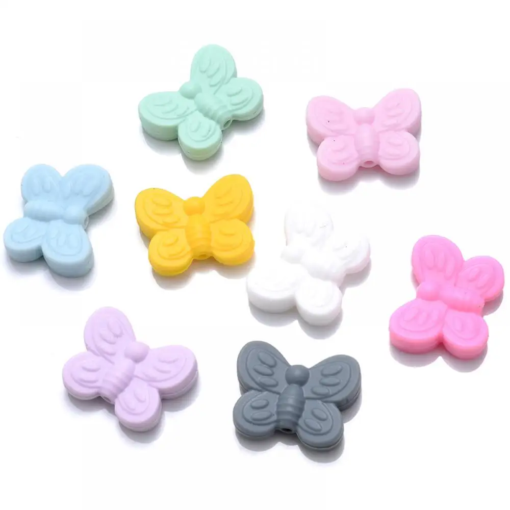 10Pcs Cartoon Butterfly Silicone Bead Baby Teether Chew Molar Teething Beads Toys for Baby Pacifier Clip Necklace Accessories
10Pcs Cartoon Butterfly Silicone Bead Baby Teether Chew Molar Teething Beads Toys for Baby Pacifier Clip Necklace Accessories