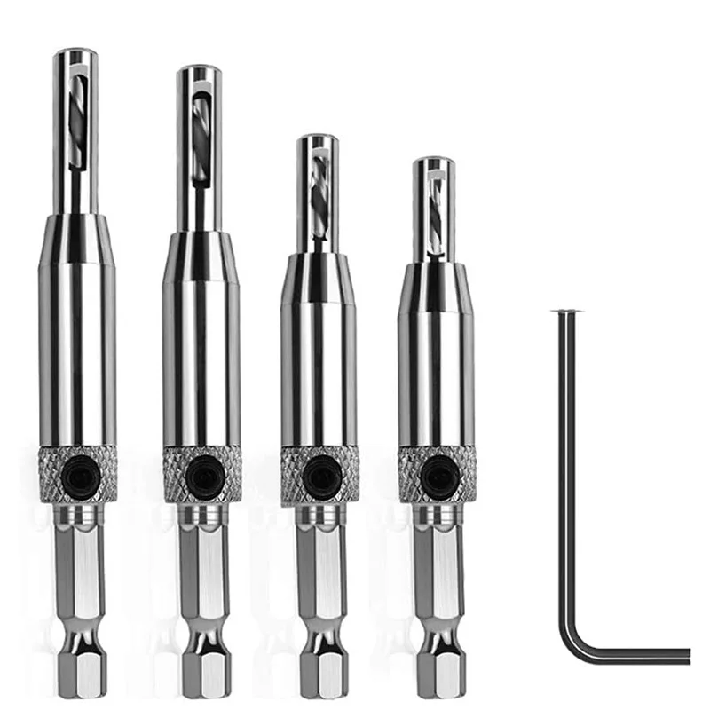 Center Drill Bit Set 5 PCS Self Centering Hinge Tapper Core Drill Bit Set for Woodworking, Door Window Drill Bits
Center Drill Bit Set 5 PCS Self Centering Hinge Tapper Core Drill Bit Set for Woodworking, Door Window Drill Bits