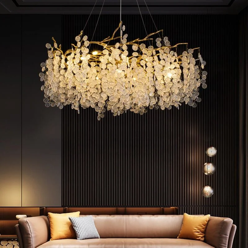 Chandeliers Pendant Light Modern crystal living room luxury villa dining room round personality tree decoration lighting
Chandeliers Pendant Light Modern crystal living room luxury villa dining room round personality tree decoration lighting