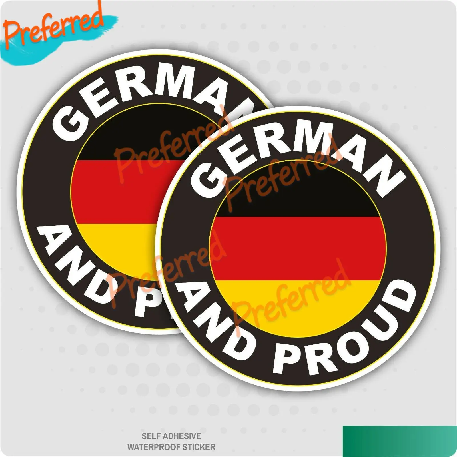 2 X German and Proud Stickers - Germany Flag Car Van Vinyl Cover Scratches Waterproof PVC Self Adhesive Car Sticker Decal
2 X German and Proud Stickers - Germany Flag Car Van Vinyl Cover Scratches Waterproof PVC Self Adhesive Car Sticker Decal