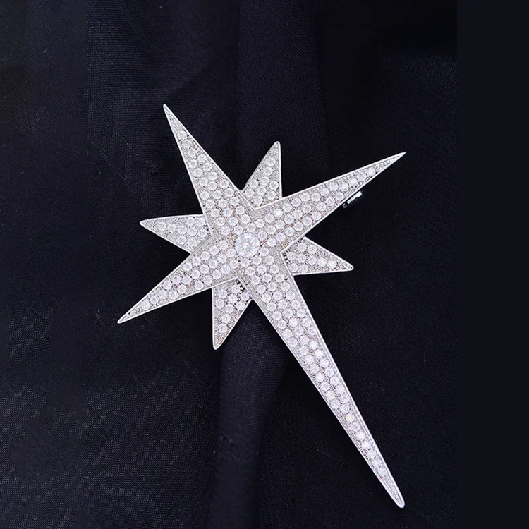 Luxury Eight-pointed Star Men's Brooch Micro-inlaid Zircon Creative Gender Needle Suit Coat with A Hundred Matching Trend
Luxury Eight-pointed Star Men's Brooch Micro-inlaid Zircon Creative Gender Needle Suit Coat with A Hundred Matching Trend