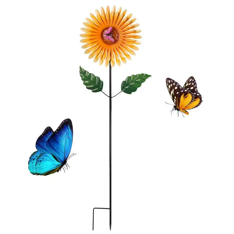 Sunflower Wind Spinner Garden Yard Windmill Wind Spinner With Butterfly For Outdoor Yard Lawn Pinwheel Garden Decorations
Sunflower Wind Spinner Garden Yard Windmill Wind Spinner With Butterfly For Outdoor Yard Lawn Pinwheel Garden Decorations