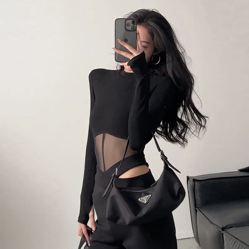 Romper Mesh See Through Long Sleeve Revealing Bodysuit 2022 Spring Women Fashion Sexy Streetwear Jumpsuit Baddie Clothes
Romper Mesh See Through Long Sleeve Revealing Bodysuit 2022 Spring Women Fashion Sexy Streetwear Jumpsuit Baddie Clothes
