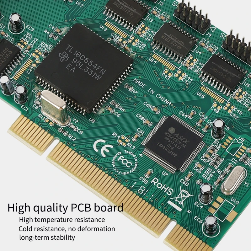M2EC PCIE to 6 Ports RS232 Serial Port Expansion Card DB9pin RS-232 Adapter TL16C554FN + MCS9865 Chips 6Gb/s with Cable
M2EC PCIE to 6 Ports RS232 Serial Port Expansion Card DB9pin RS-232 Adapter TL16C554FN + MCS9865 Chips 6Gb/s with Cable