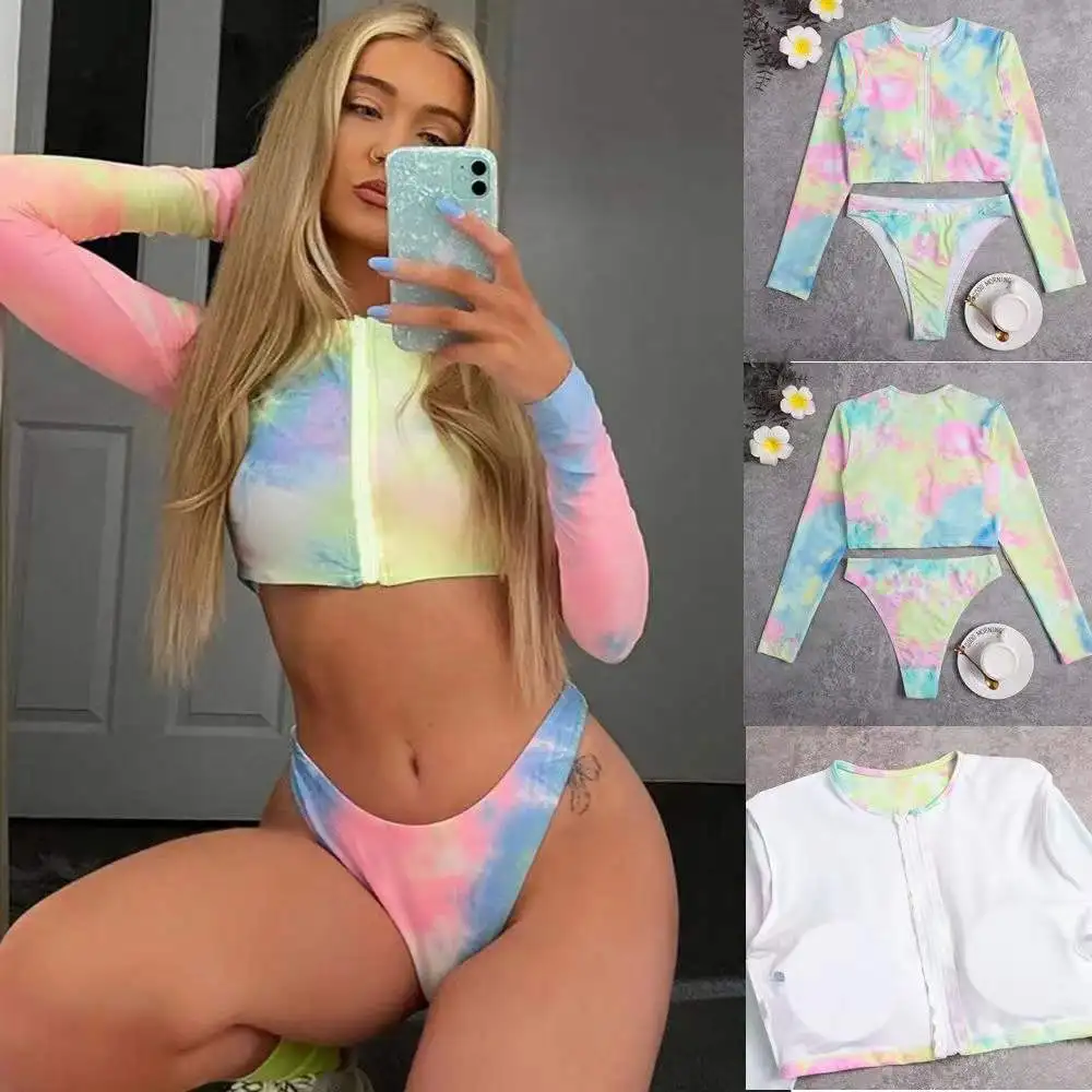 2023 New Digital Print Bikini Set Women Vintage Print Swimwear Bathing Suit Mesh Long Sleeve Bikini Push Up Swimsuit
2023 New Digital Print Bikini Set Women Vintage Print Swimwear Bathing Suit Mesh Long Sleeve Bikini Push Up Swimsuit
