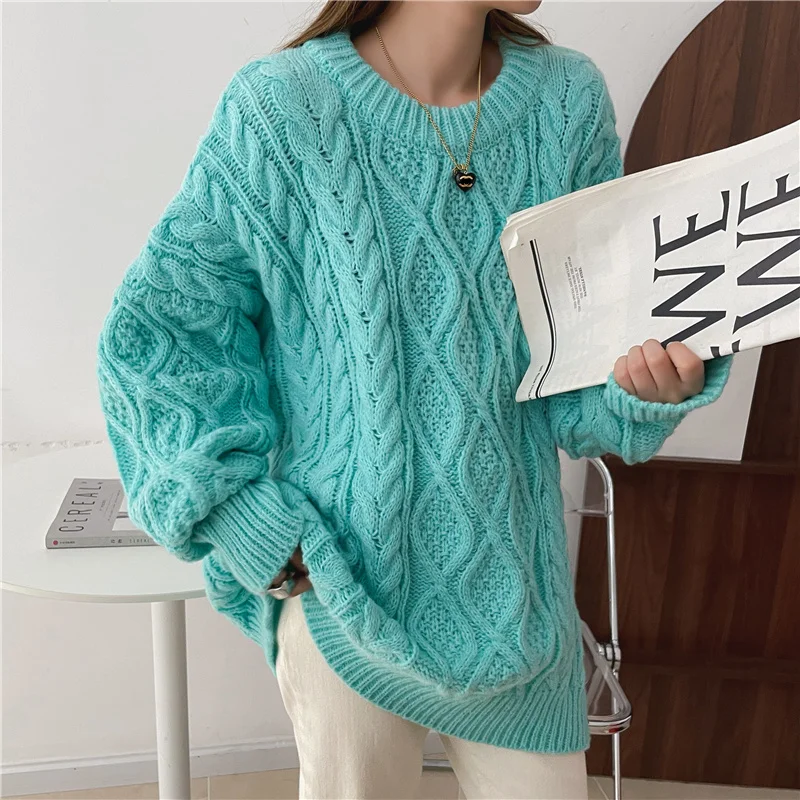 Kio Y2K New Autunm Winter Women Sweaters Pullovers Oversized Knitted Elegant Wild Tops
Kio Y2K New Autunm Winter Women Sweaters Pullovers Oversized Knitted Elegant Wild Tops