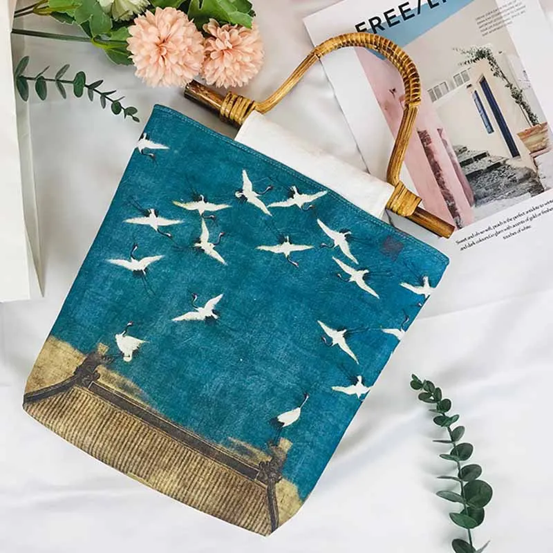 2022 New Chinese Style Women Handbag Trend Poetry Bamboo Hand-held Ancient Style Retro Literature and Art Myth Printing Bag
2022 New Chinese Style Women Handbag Trend Poetry Bamboo Hand-held Ancient Style Retro Literature and Art Myth Printing Bag