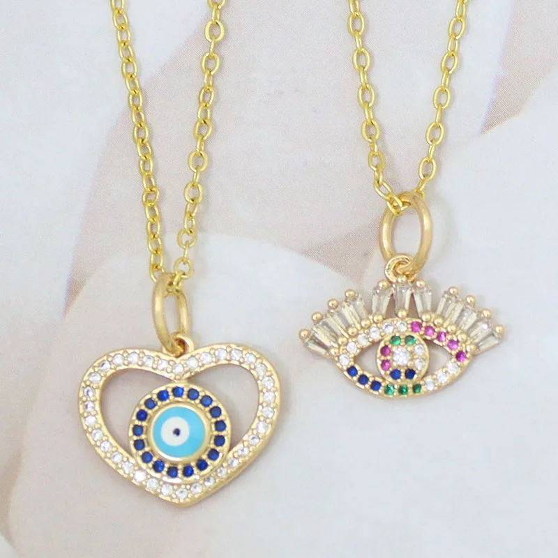 Turkish Evil Eye Pendant Necklace for Women Lucky Aesthetic Jewerly Gold Small Thin Link Chain Zircon Heart Blue Eye Necklaces
Turkish Evil Eye Pendant Necklace for Women Lucky Aesthetic Jewerly Gold Small Thin Link Chain Zircon Heart Blue Eye Necklaces